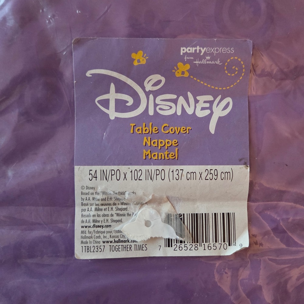 Vtg Disney Winnie the Pooh Together Times Table Cover Hallmark Party Express - Picture 5 of 7